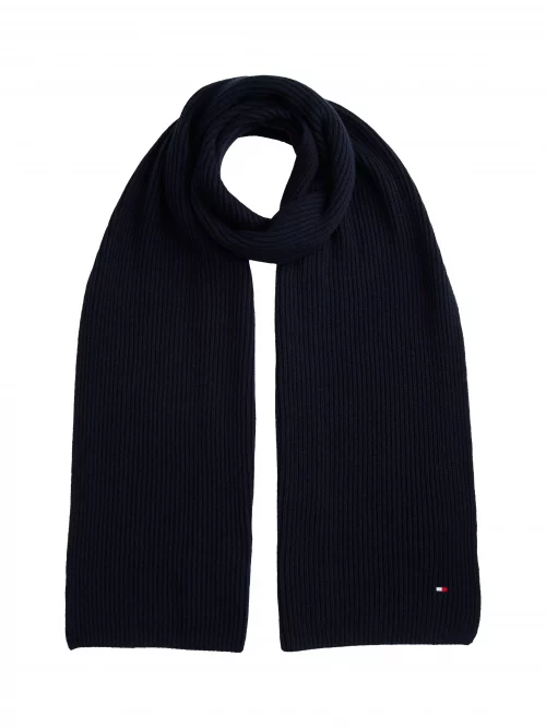 Accessoire Echarpe Coton Cash Tricot Bleu Fonce
