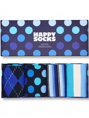 Accessoire Chaussettes Quatuor Rayure Bleu Moyen