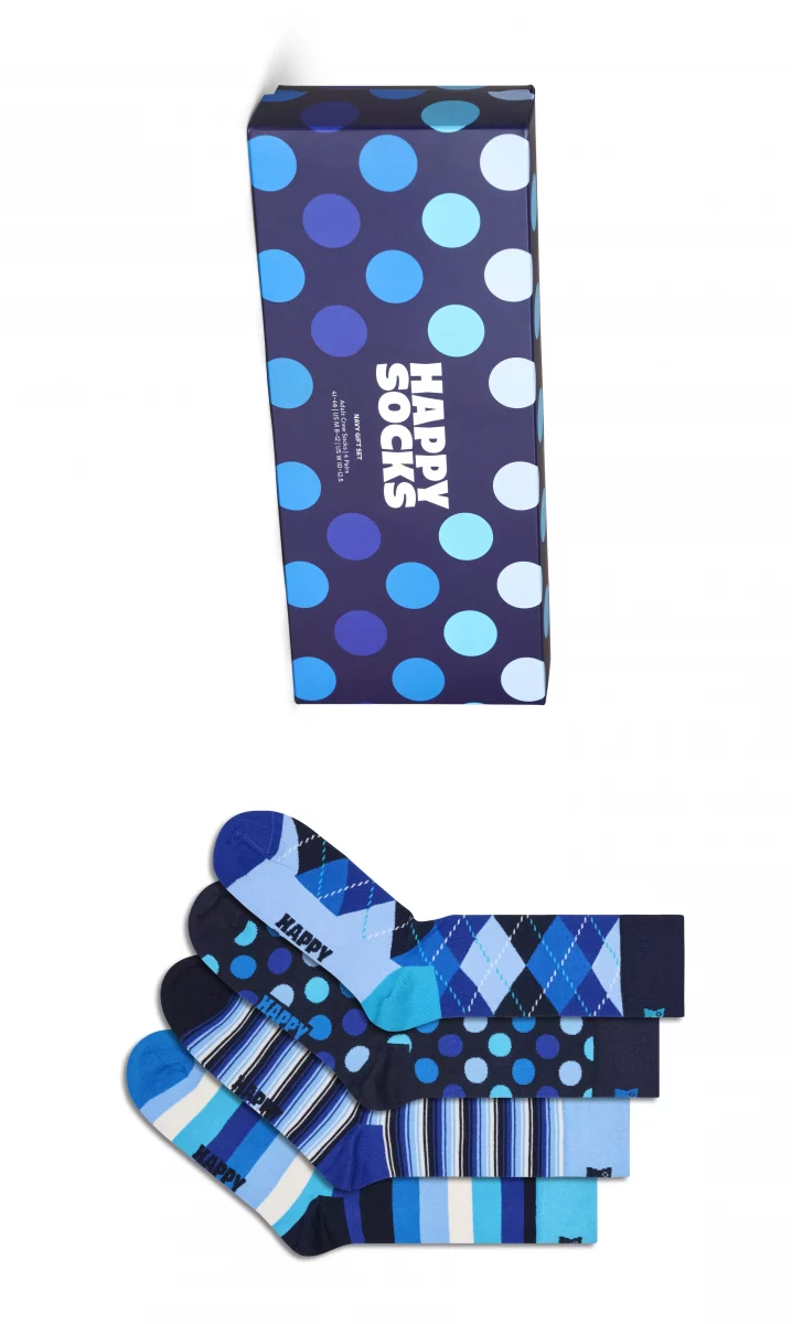Accessoire Chaussettes Quatuor Rayure Bleu Moyen – Image 2