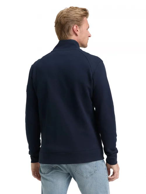 Gilet Manches Longues Bi Matiere Bleu Fonce – Image 2