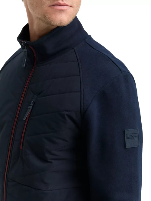 Gilet Manches Longues Bi Matiere Bleu Fonce – Image 3