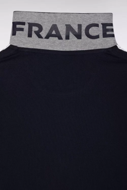 Polo Manches Courtes Ffr Galon Epaules Bleu Fonce – Image 2