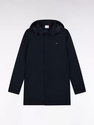 Grosse Piece Parka Generation X Nylon Capuche Bleu Fonce