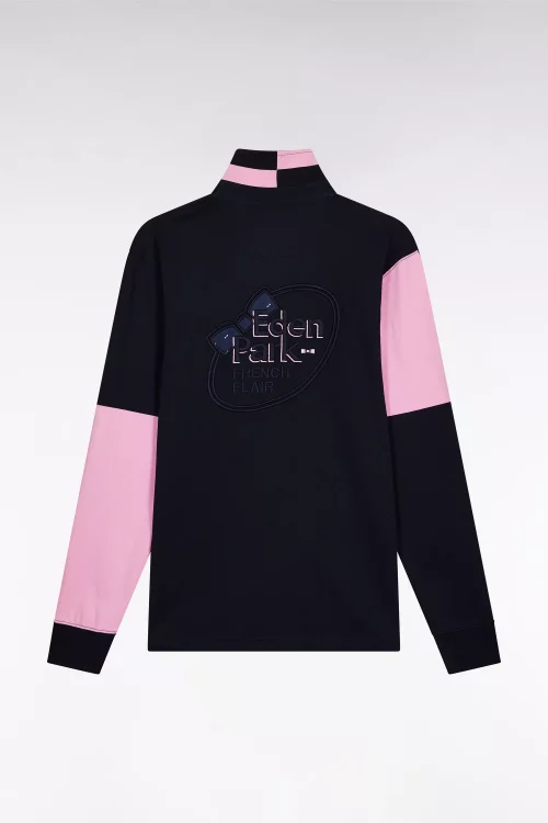 Polo Manches Longues Manches Barbarian Bleu Fonce