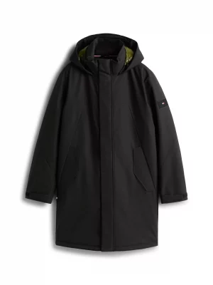 Grosse Piece Parka Tech Long Capuche Noir Fonce