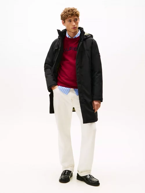 Grosse Piece Parka Tech Long Capuche Noir Fonce – Image 2