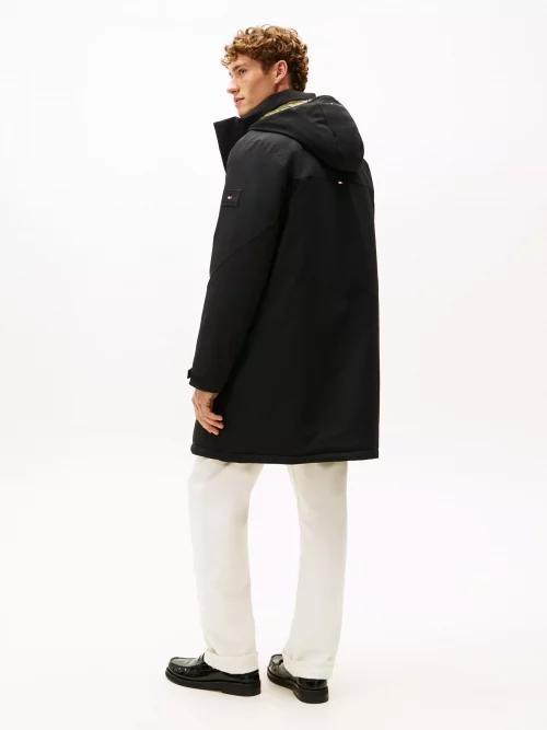 Grosse Piece Parka Tech Long Capuche Noir Fonce – Image 5