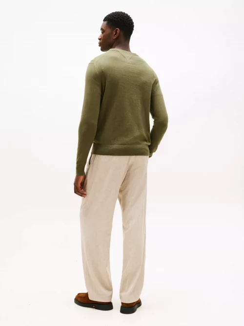 Pull Col Rond Coton Cash Kaki Fonce – Image 2