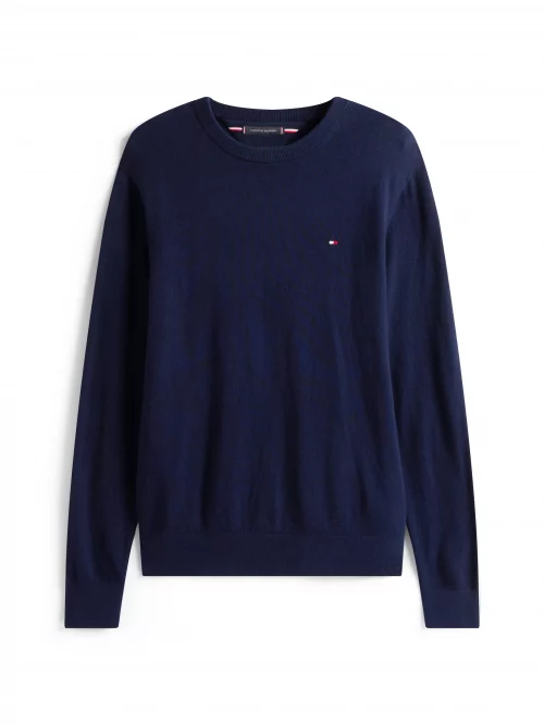 Pull Col Rond Coton Cash Bleu Fonce – Image 3