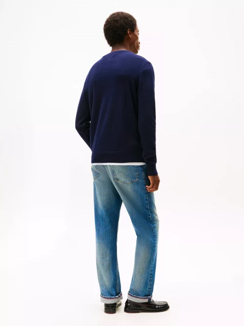 Pull Col Rond Coton Cash Bleu Fonce – Image 4