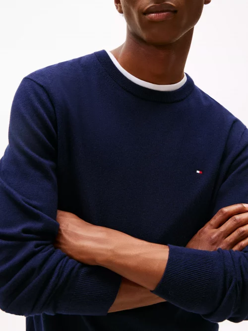Pull Col Rond Coton Cash Bleu Fonce – Image 5