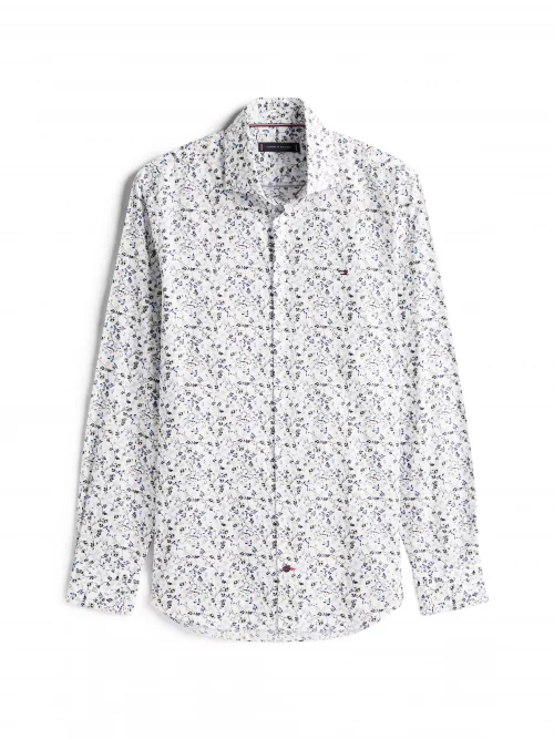 Chemise Manches Longues Sport Imprime Fleurs Bleu Clair – Image 2