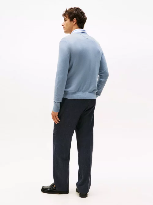 Pull Col Rond Coton Cash Bleu Clair – Image 2