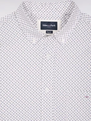 Chemise Manches Longues Sport Imprime Noeud Beige Beige Moyen