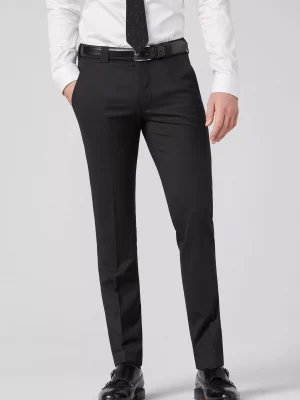 Pantalon Ville Gabardine Polylaine Noir Fonce