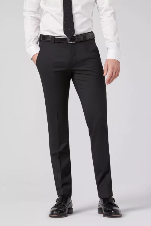 Pantalon Ville Gabardine Polylaine Noir Fonce