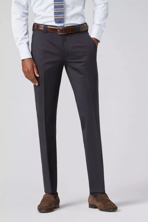 Pantalon Ville Gabardine Polylaine Bleu Fonce