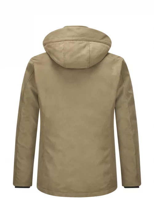 Grosse Piece Blouson Suede Capuche Amovible Beige Clair – Image 2