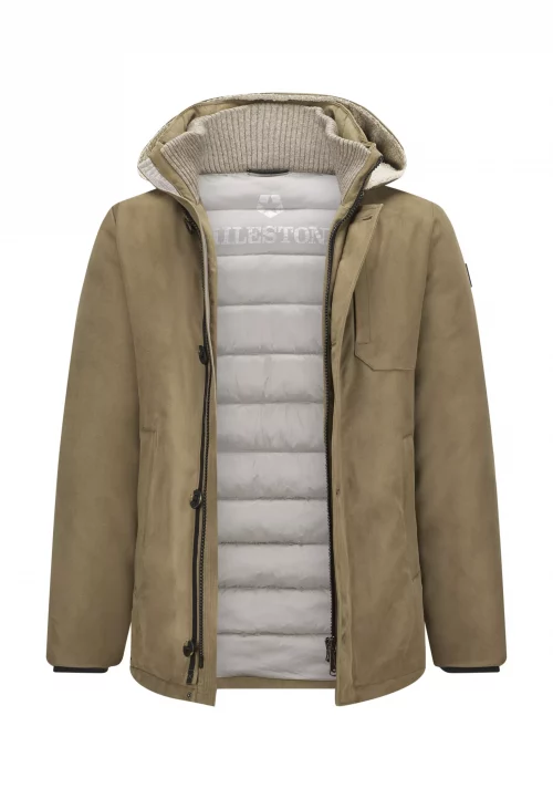 Grosse Piece Blouson Suede Capuche Amovible Beige Clair – Image 5