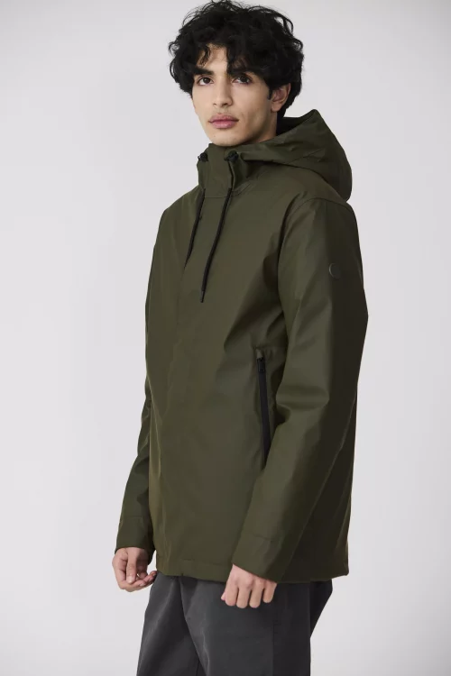 Grosse Piece Blouson Pu Matelasse Kaki Fonce