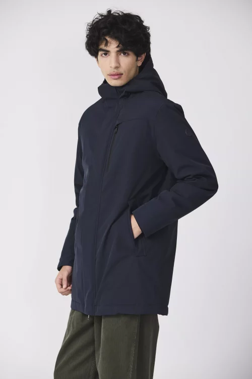 Grosse Piece Parka Softshell Magnet Bleu Fonce – Image 2