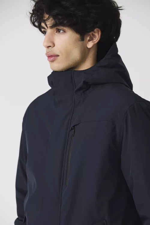 Grosse Piece Parka Softshell Magnet Bleu Fonce – Image 4
