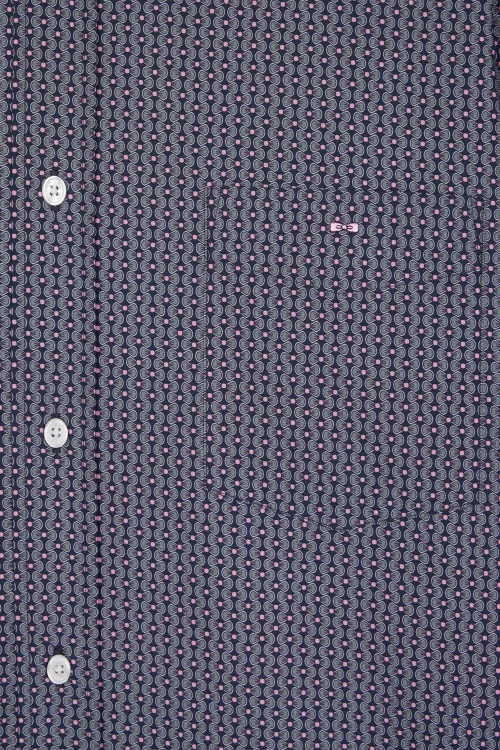 Chemise Manches Longues Sport Imprime Noeud Rose Gris Fonce