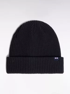 Accessoire Bonnet Tricot Uni Bleu Fonce