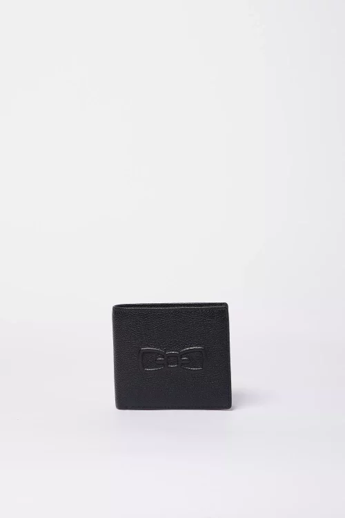 Accessoire Maroquinerie Portefeuille Cuir Noir Fonce