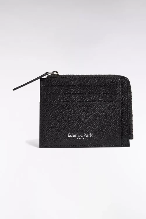 Accessoire Maroquinerie Porte-carte Cuir Noir Fonce