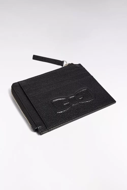Accessoire Maroquinerie Porte-carte Cuir Noir Fonce – Image 2