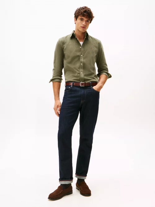 Chemise Manches Longues Sport Velours Kaki Moyen – Image 3