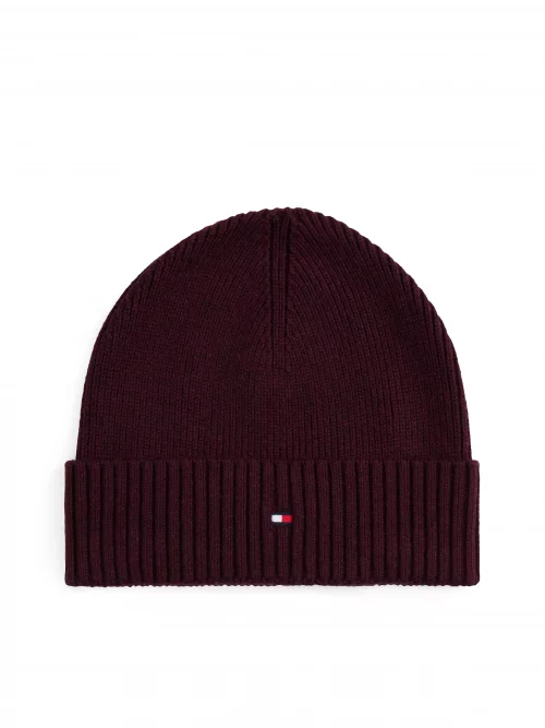 Accessoire Bonnet Coton Cash Tricot Rouge Fonce