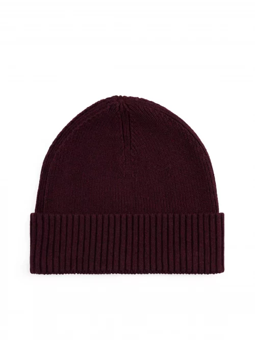 Accessoire Bonnet Coton Cash Tricot Rouge Fonce – Image 2