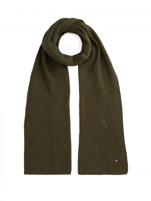 Accessoire Echarpe Coton Cash Tricot Kaki Fonce