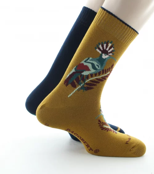 Accessoire Chaussettes Reversible Colibri Jaune Moyen