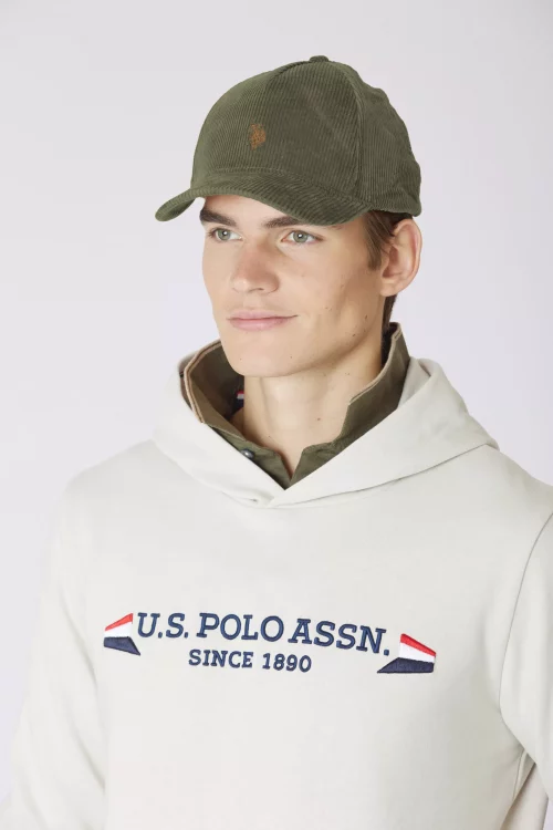 Accessoire Casquette Us Velours Kaki Fonce