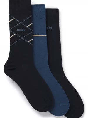 Accessoire Chaussettes Coffret Trio Bleu Moyen