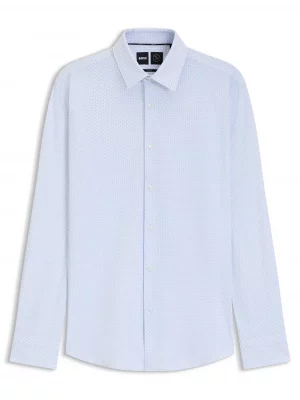 Chemise Manches Longues Ville Performance Cercles Bleu Clair