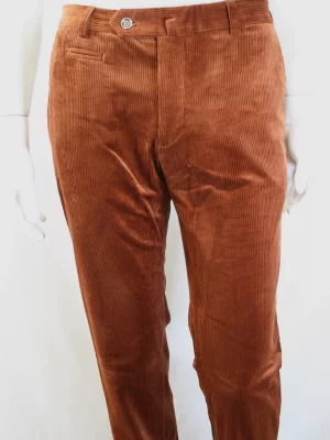 Pantalon Velours Velours Hamilton-2 Orange Moyen