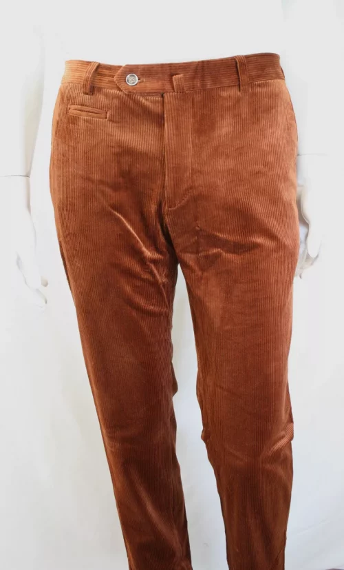 Pantalon Velours Velours Hamilton-2 Orange Moyen