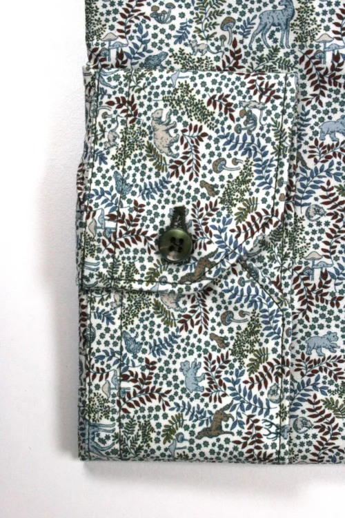 Chemise Manches Longues Ville Animaux Vert Moyen – Image 2