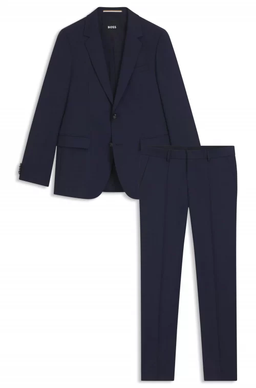 Costume 2 Pieces Serge 2 Tons Bleu Fonce