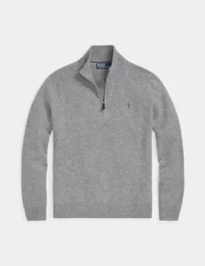 Pull Col Cheminee Loryelle 1/2 Zip Gris Clair