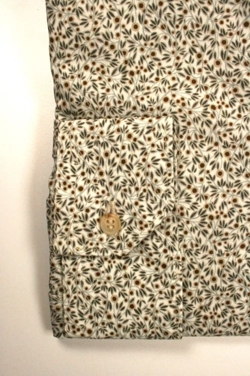Chemise Manches Longues Ville Olivier Modern Beige Moyen – Image 2
