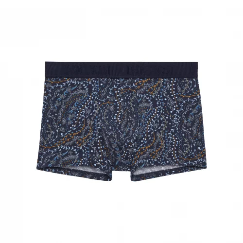 Accessoire Shorty Imprime Vegetal Bleu Fonce