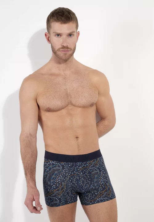 Accessoire Shorty Imprime Vegetal Bleu Fonce – Image 2