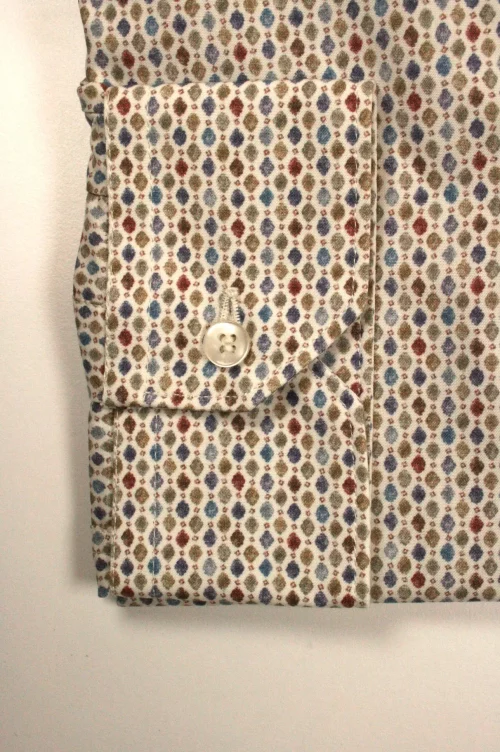 Chemise Manches Longues Ville Pierres Precieuses Modern Bleu Moyen – Image 2