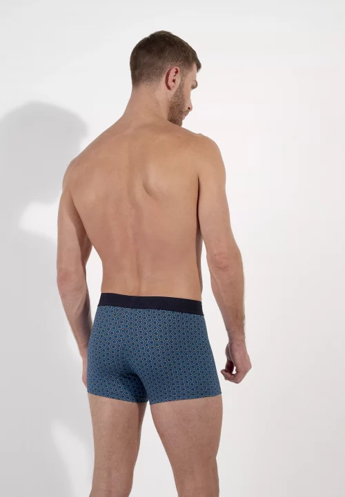Accessoire Shorty Imprime Art Deco Bleu Moyen – Image 3