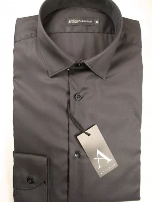 Chemise Manches Longues Ville Twill Uni Modern Bleu Fonce